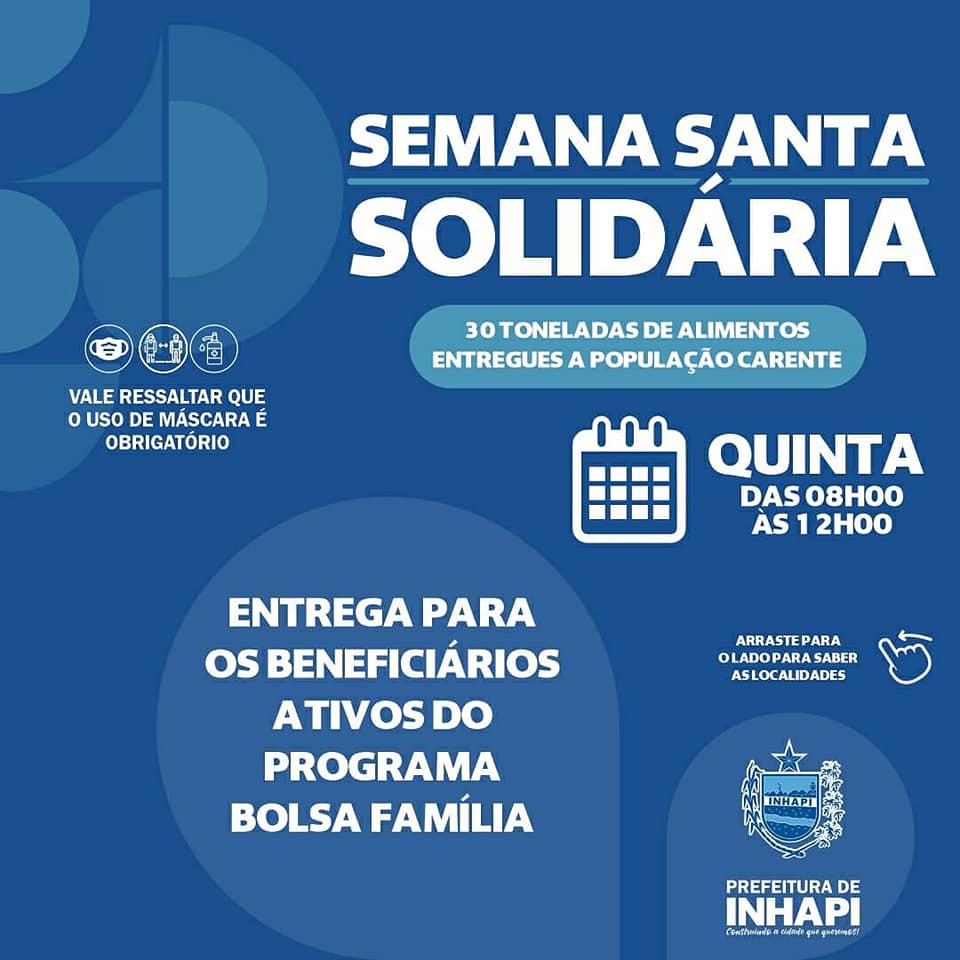 Prefeitura realiza entrega de 30 toneladas de alimentos para as família beneficiadas pelo bolsa família.