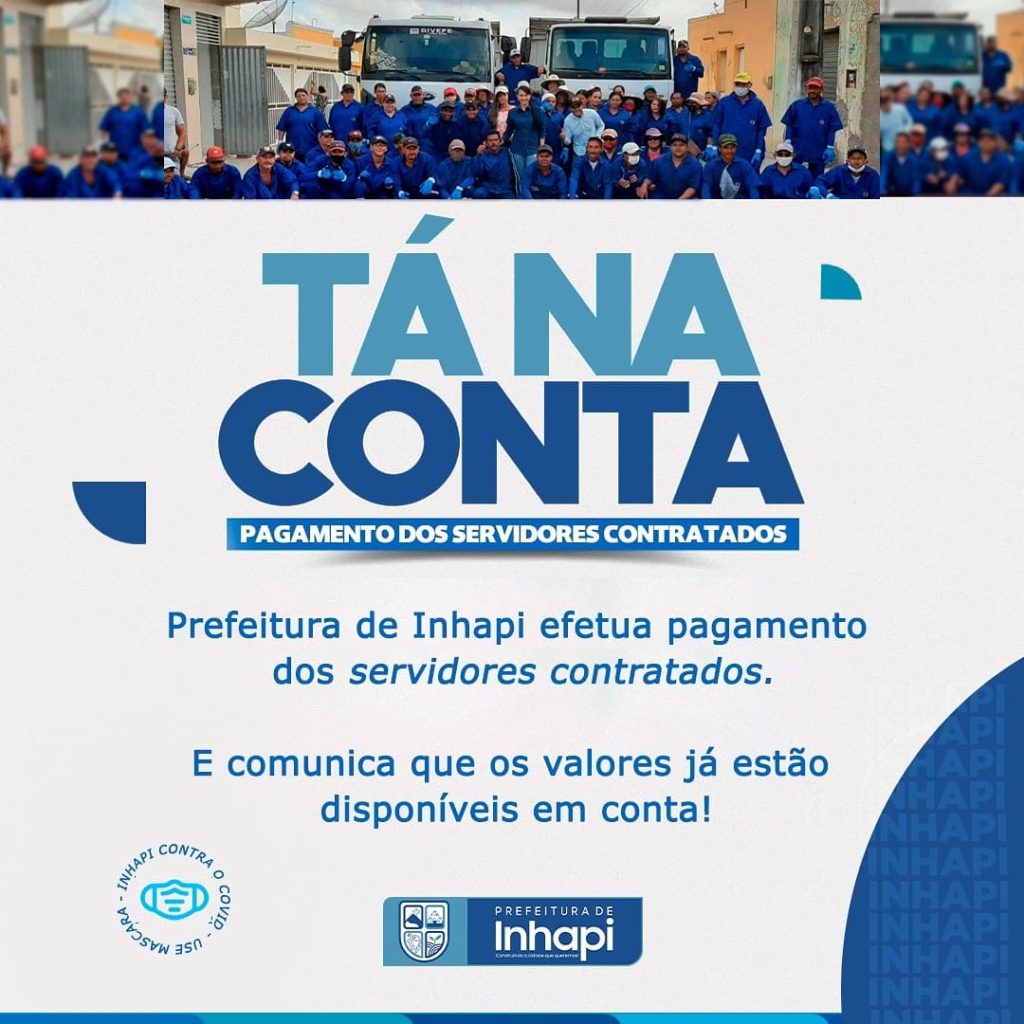 Prefeitura de Inhapi realizou o pagamento dos salários dos servidores contratados.