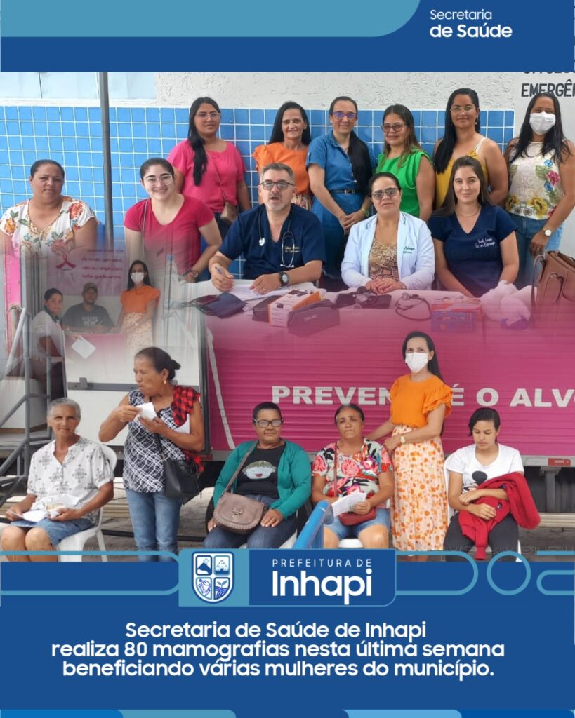 Secretaria de Saúde de Inhapi realiza 80 mamografias nesta última semana